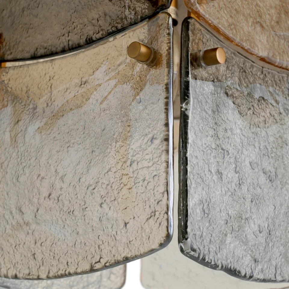 Laurent ljuskrona antik mässing/glas 56 cm