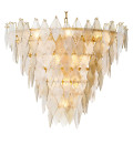 Rhombus L ljuskrona antik mässing/glas 90 cm