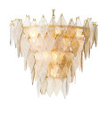 Rhombus S ljuskrona antik mässing/glas 65 cm