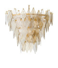 Rhombus S ljuskrona antik mässing/glas 65 cm