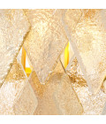 Rhombus S ljuskrona antik mässing/glas 65 cm