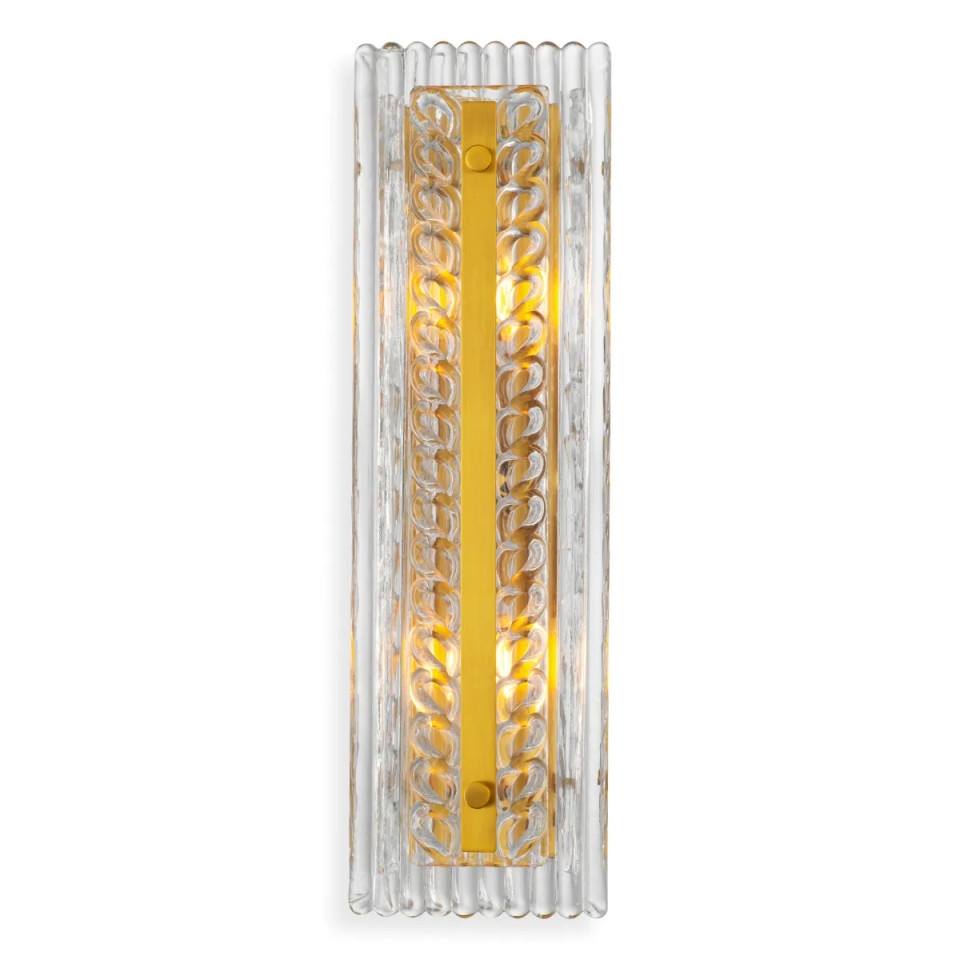 Luciene vägglampa antik mässing/glas 50 cm