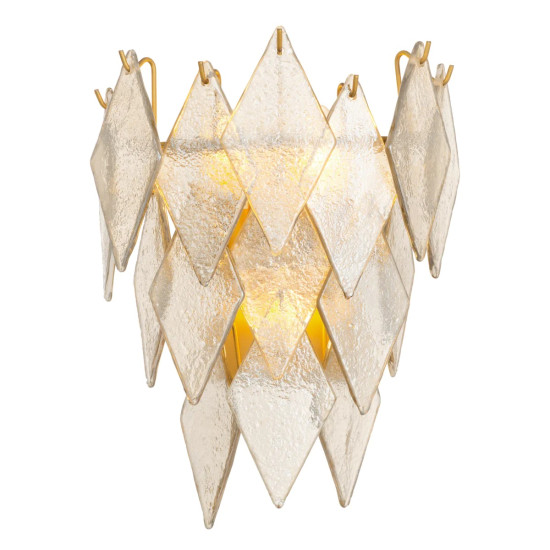 Rhombus vägglampa antik mässing/glas 36 cm Rhombus vägglampa antik mässing/glas 36 cm