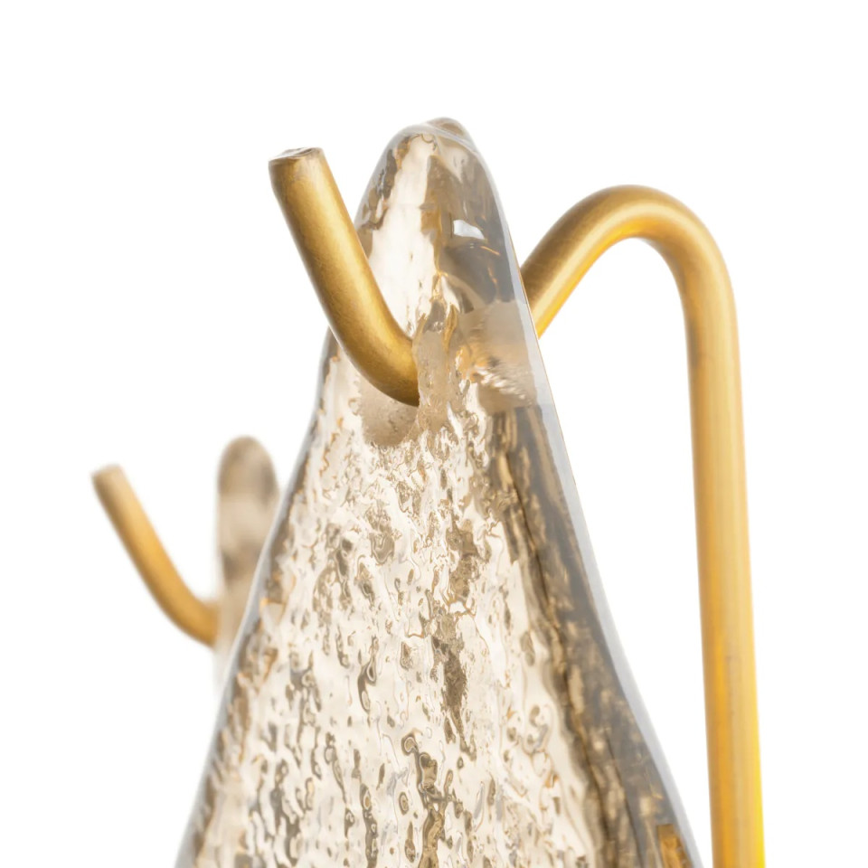 Rhombus vägglampa antik mässing/glas 36 cm