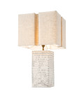 Division table lamp raku ceramic/crackled white 79 cm Eichholtz Division table lamp raku ceramic/crackled white 79 cm