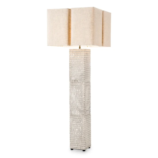 Division floor lamp raku ceramic/crackled white 165 cm