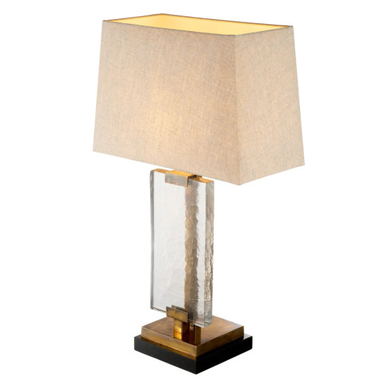 James bordslampa vintage mässing/glas 69 cm James bordslampa vintage mässing/glas 69 cm