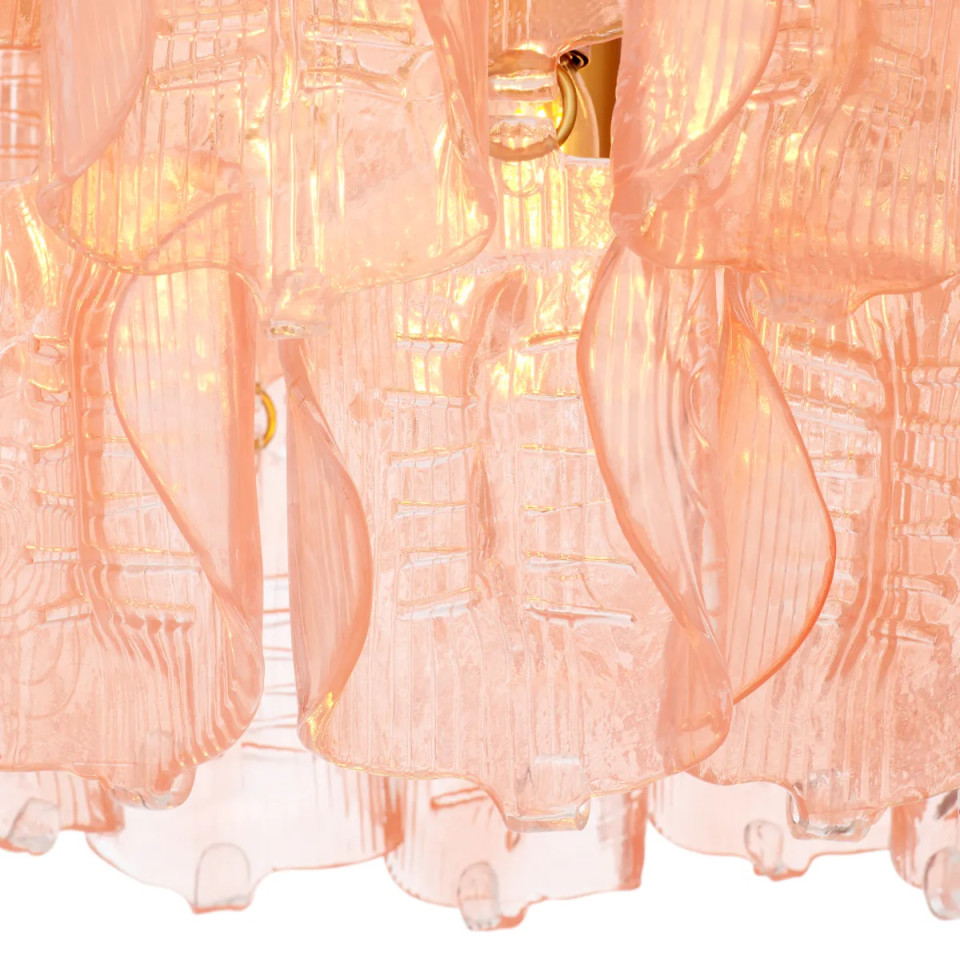Solange ljuskrona antik mässing/rosa glas 85 cm Eichholtz Solange ljuskrona antik mässing/rosa glas 85 cm