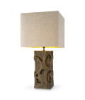 Enzo bordslampa vintage mässing/linne 77 cm Eichholtz Enzo bordslampa vintage mässing/linne 77 cm
