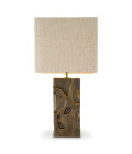 Enzo bordslampa vintage mässing/linne 77 cm Eichholtz Enzo bordslampa vintage mässing/linne 77 cm