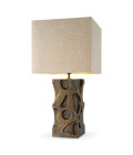 Enzo bordslampa vintage mässing/linne 77 cm Eichholtz Enzo bordslampa vintage mässing/linne 77 cm