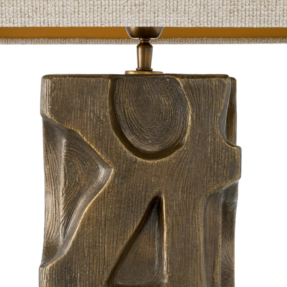 Enzo bordslampa vintage mässing/linne 77 cm Eichholtz Enzo bordslampa vintage mässing/linne 77 cm