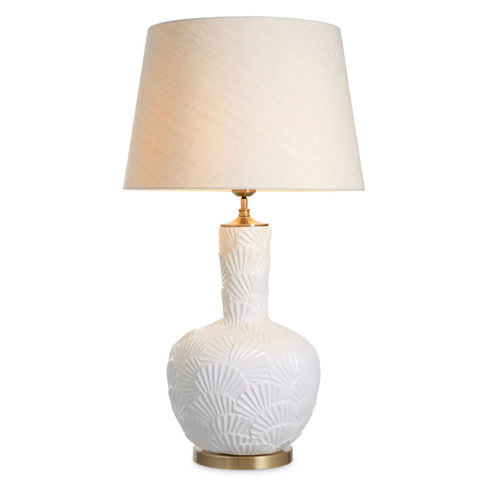 Andorra bordslampa benvit/antik mässing 92 cm Eichholtz Andorra bordslampa benvit/antik mässing 92 cm