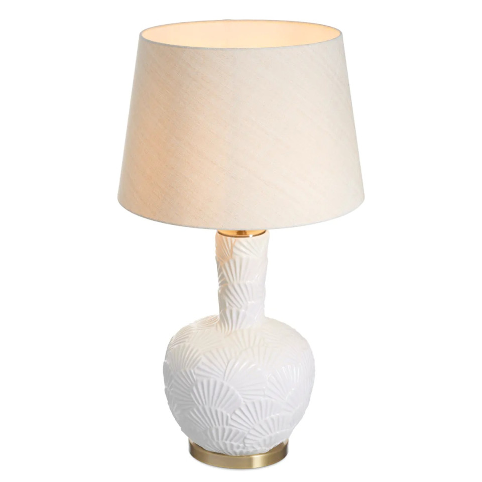 Andorra bordslampa benvit/antik mässing 92 cm Eichholtz Andorra bordslampa benvit/antik mässing 92 cm