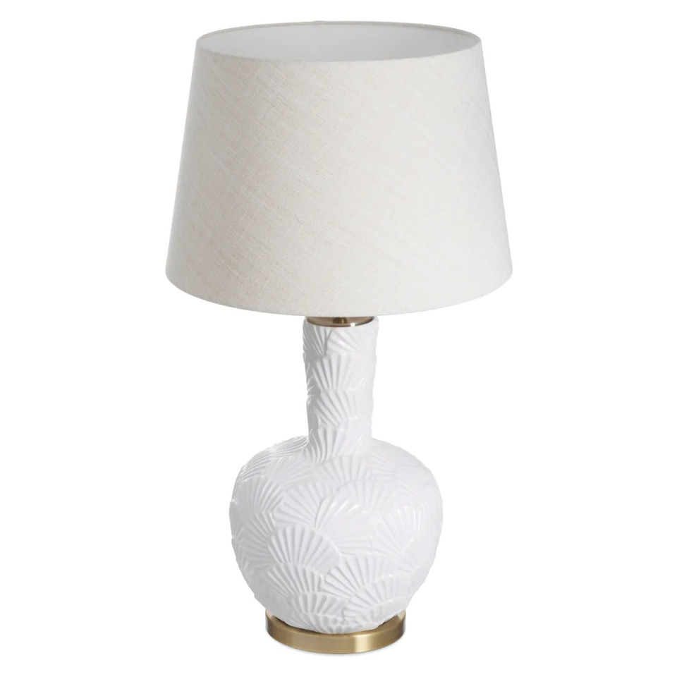 Andorra bordslampa benvit/antik mässing 92 cm Eichholtz Andorra bordslampa benvit/antik mässing 92 cm
