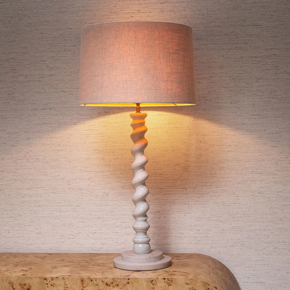 Massimo bordslampa piano vit/vit marmor 81 cm Eichholtz Massimo bordslampa piano vit/vit marmor 81 cm