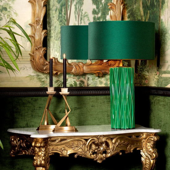 Amarello table lamp green/antique brass 88.5 cm Amarello table lamp green/antique brass 88.5 cm