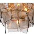 Biltmore chandelier antique brass/smoke glass 80 cm
