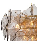 Biltmore chandelier antique brass/smoke glass 80 cm