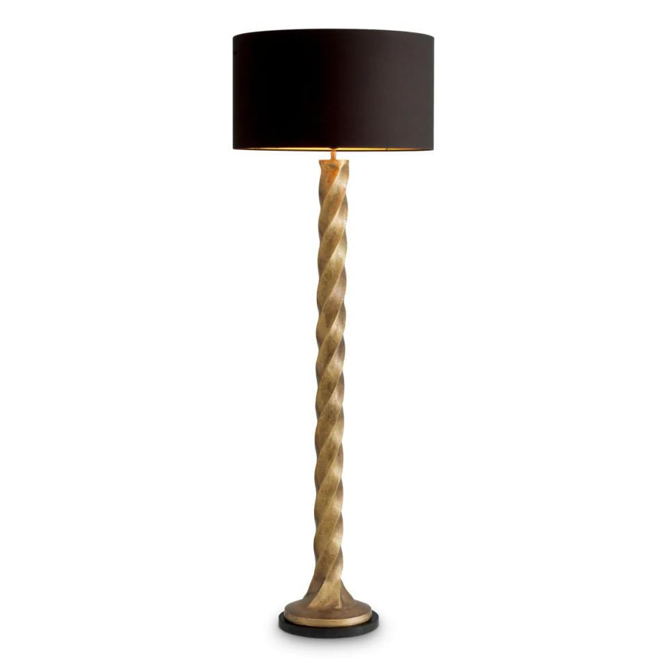 Costanza golvlampa vintage mässing/svart 164 cm