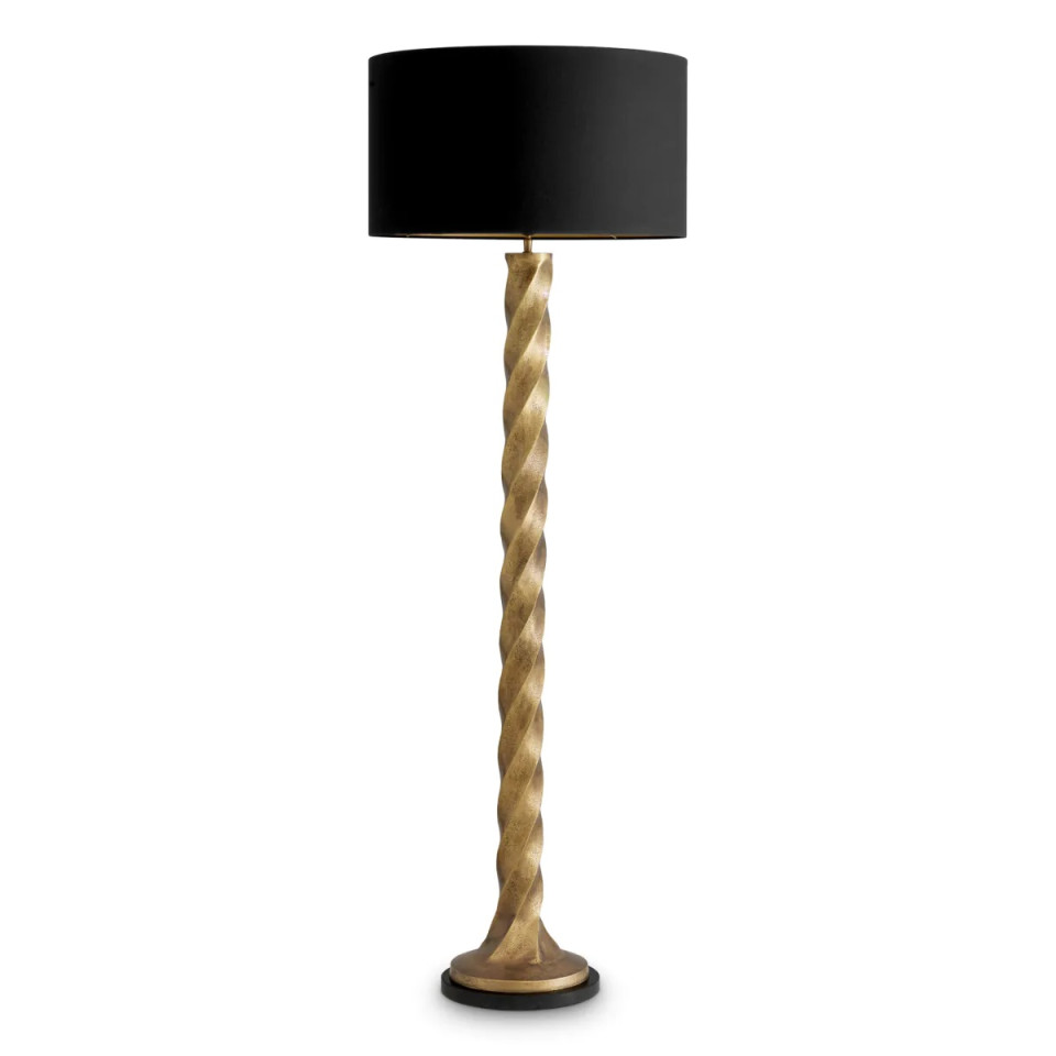 Costanza golvlampa vintage mässing/svart 164 cm
