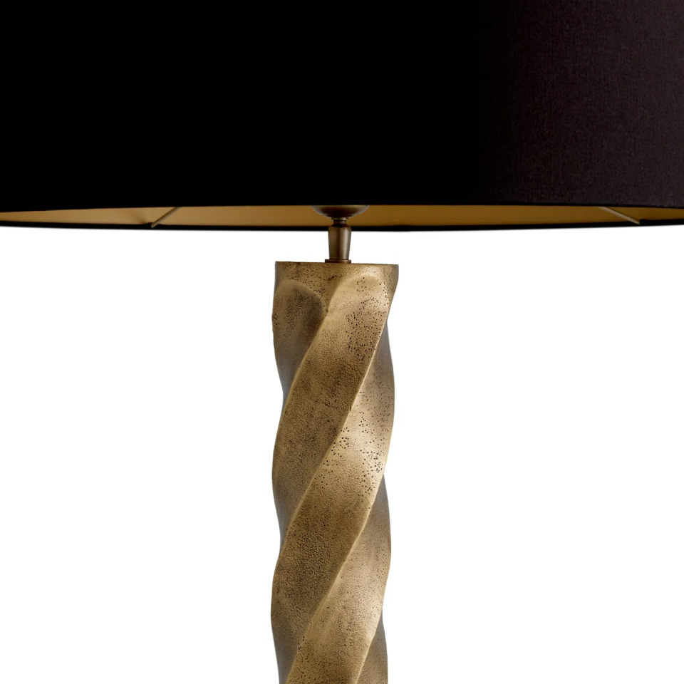Costanza golvlampa vintage mässing/svart 164 cm