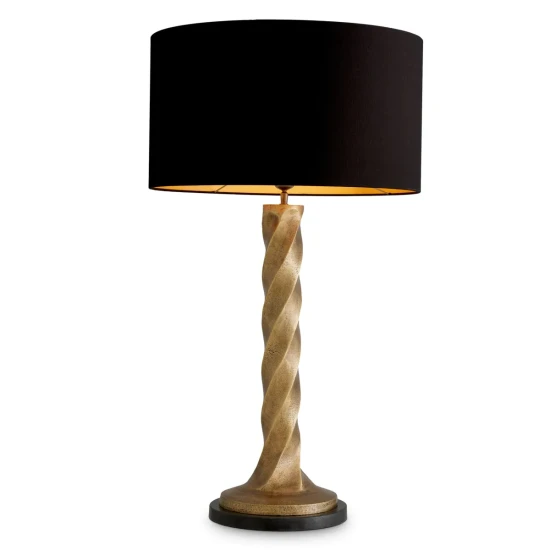 Costanza bordslampa vintage mässing/svart 98 cm
