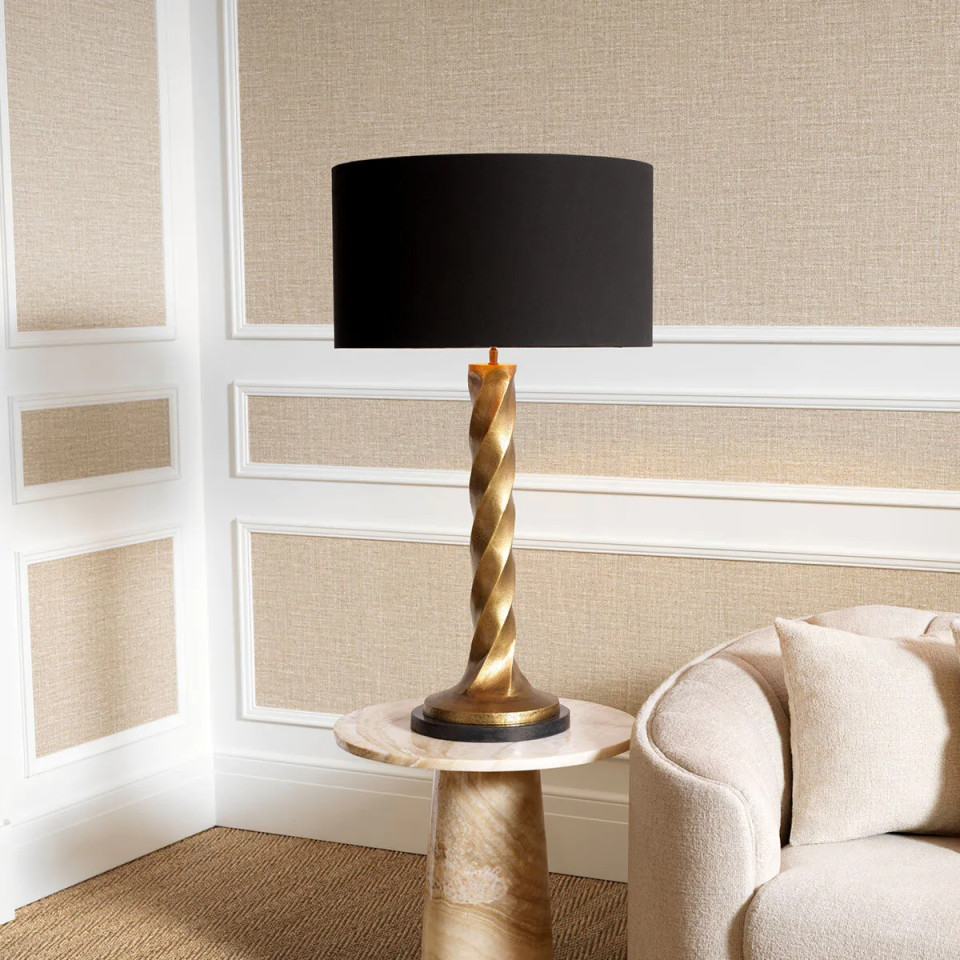 Costanza bordslampa vintage mässing/svart 98 cm Eichholtz Costanza bordslampa vintage mässing/svart 98 cm