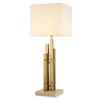 Destino table lamp vintage brass/travertine 90 cm