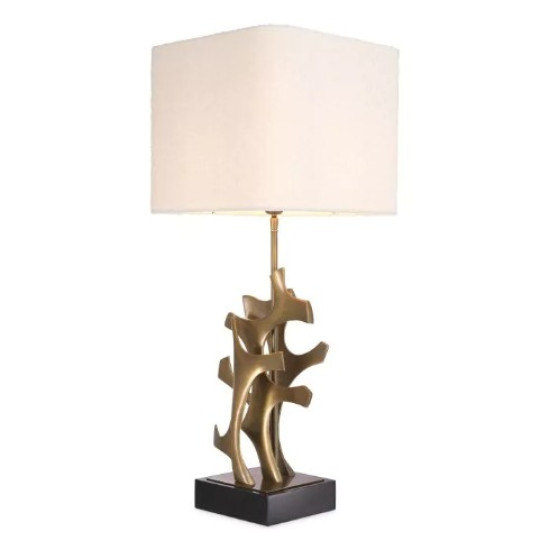 Agapé Bordslampa Mässing/Bouclé Skärm 85,5 cm