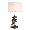 Agapé Table Lamp Bronze/Bouclé Shade 85.5cm