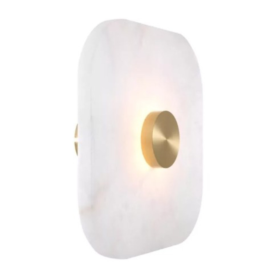 Aguaron Vägglampa L Alabaster/Mässing 35cm