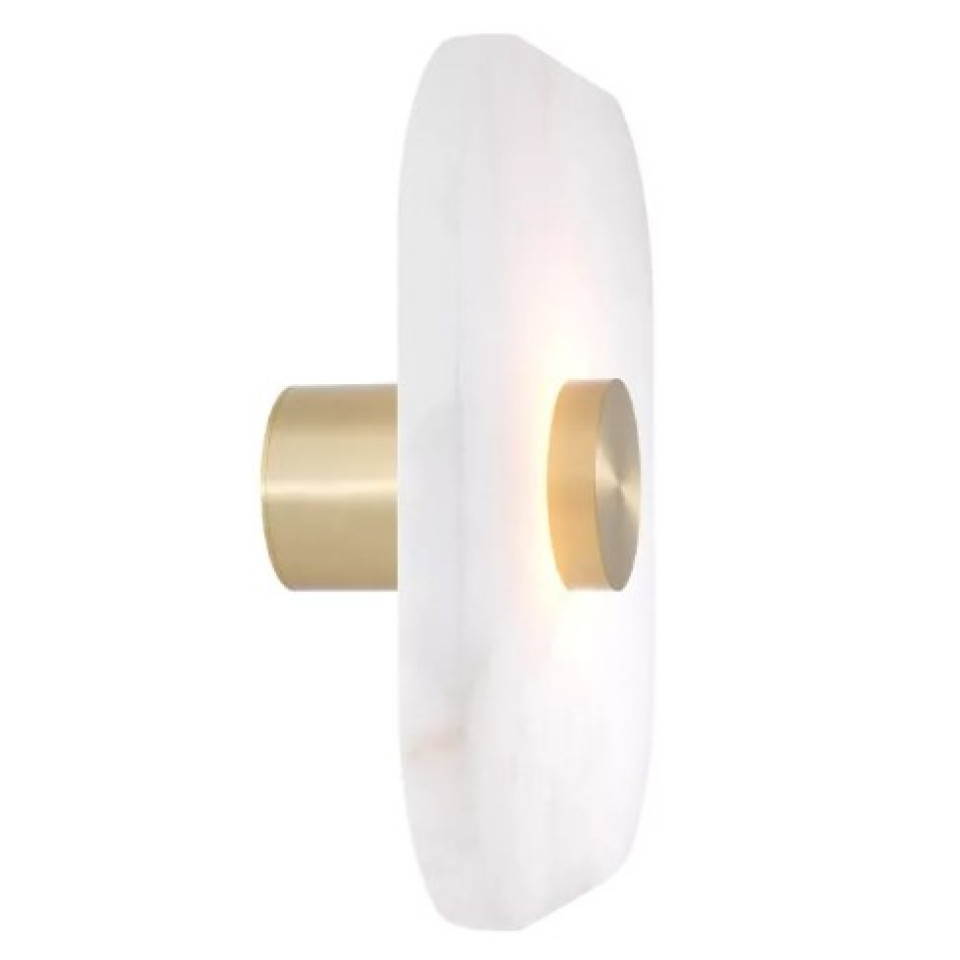 Aguaron Vägglampa L Alabaster/Mässing 35cm