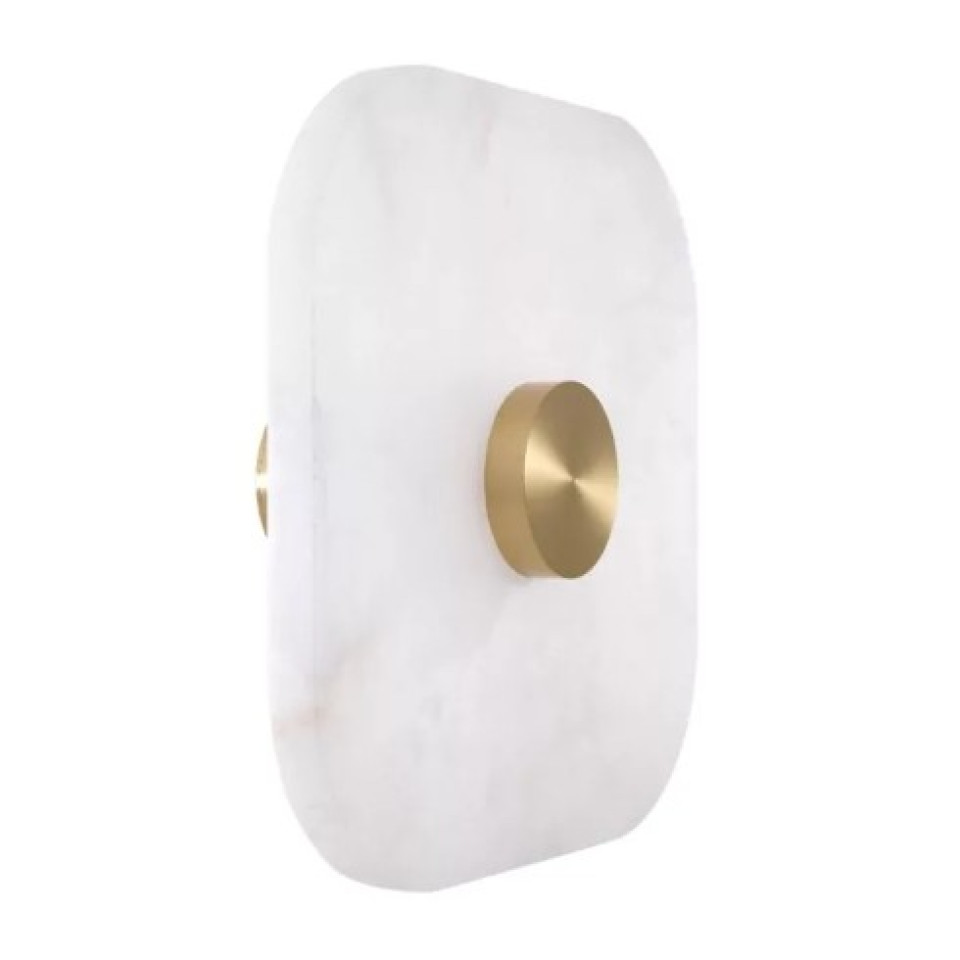 Aguaron Vägglampa L Alabaster/Mässing 35cm
