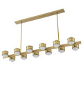 Aldo Chandelier Brass/Glass 160cm