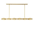 Aldo Chandelier Brass/Glass 160cm
