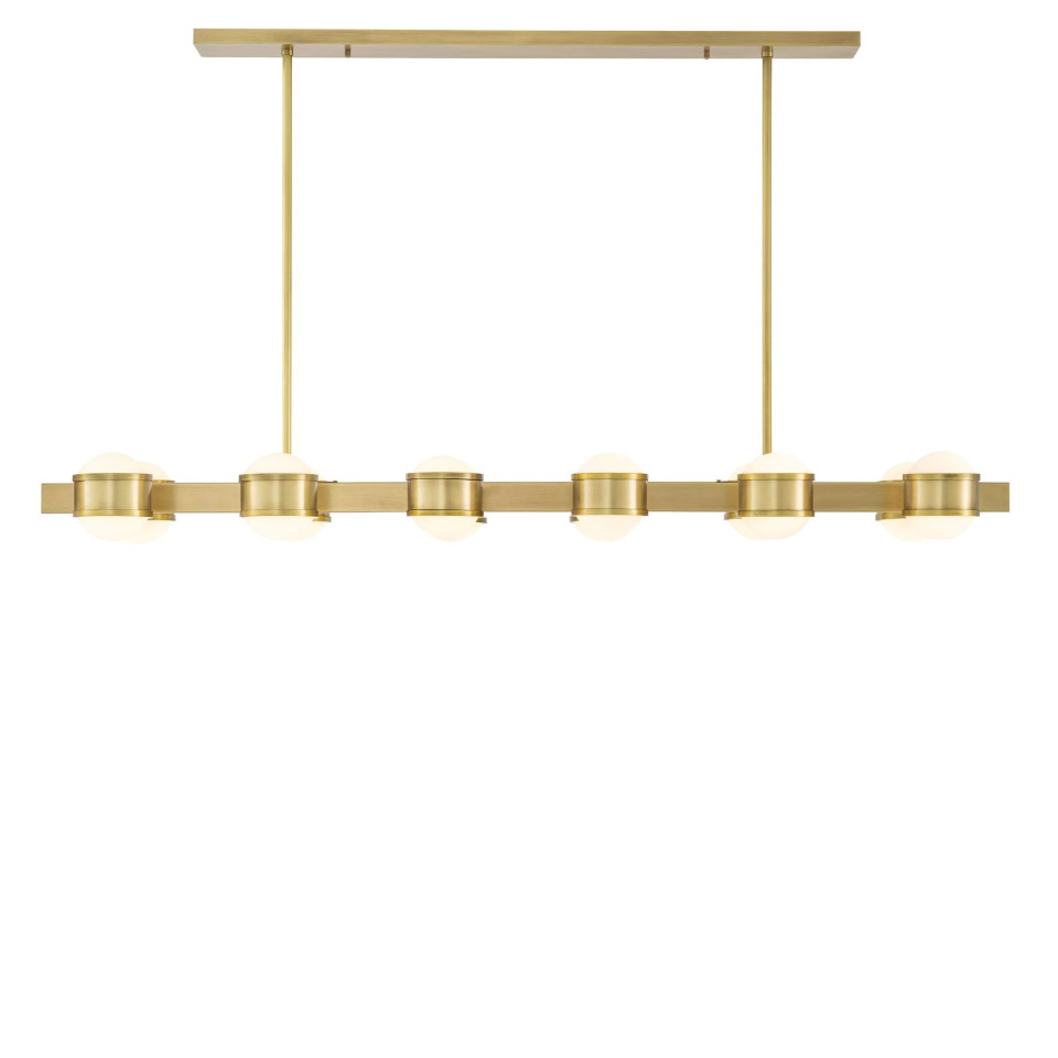 Aldo Chandelier Brass/Glass 160cm
