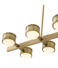 Aldo Chandelier Brass/Glass 160cm