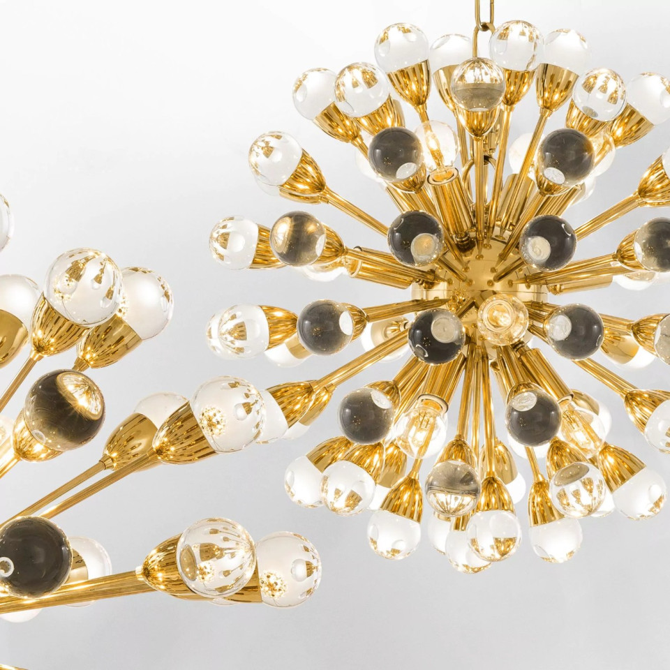 Anto Chandelier Gold/Glass 50cm