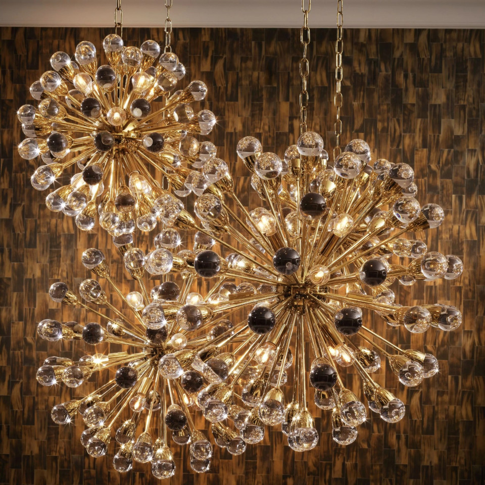 Anto Chandelier Gold/Glass 75cm