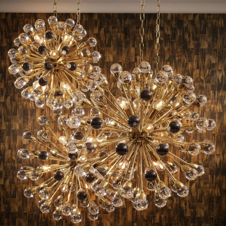 Anto Ljuskrona Guld/Glas 75cm