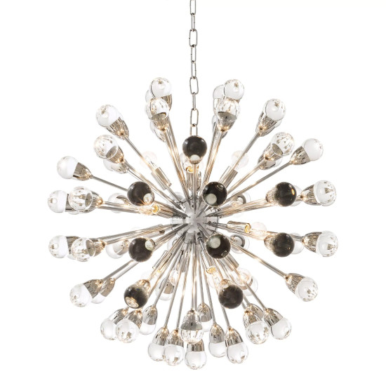 Anto Chandelier Nickel/Glass 75cm
