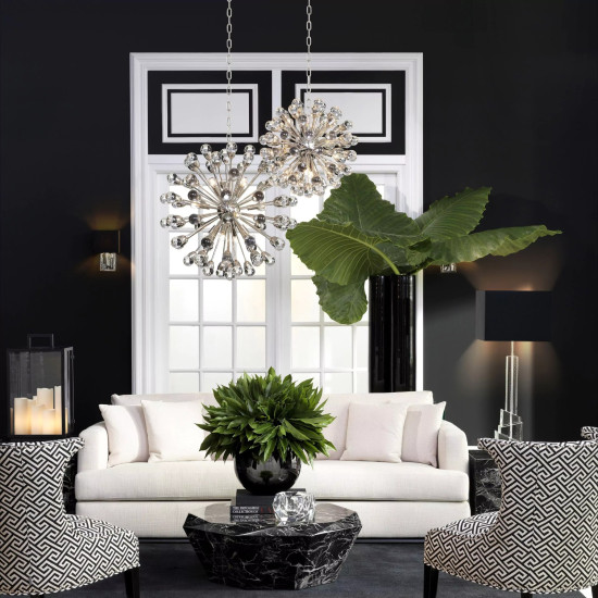 Anto Chandelier Nickel/Glass 75cm