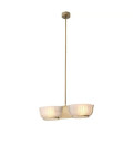 Artos Dubbel Taklampa Mässing/Glas 67,5cm