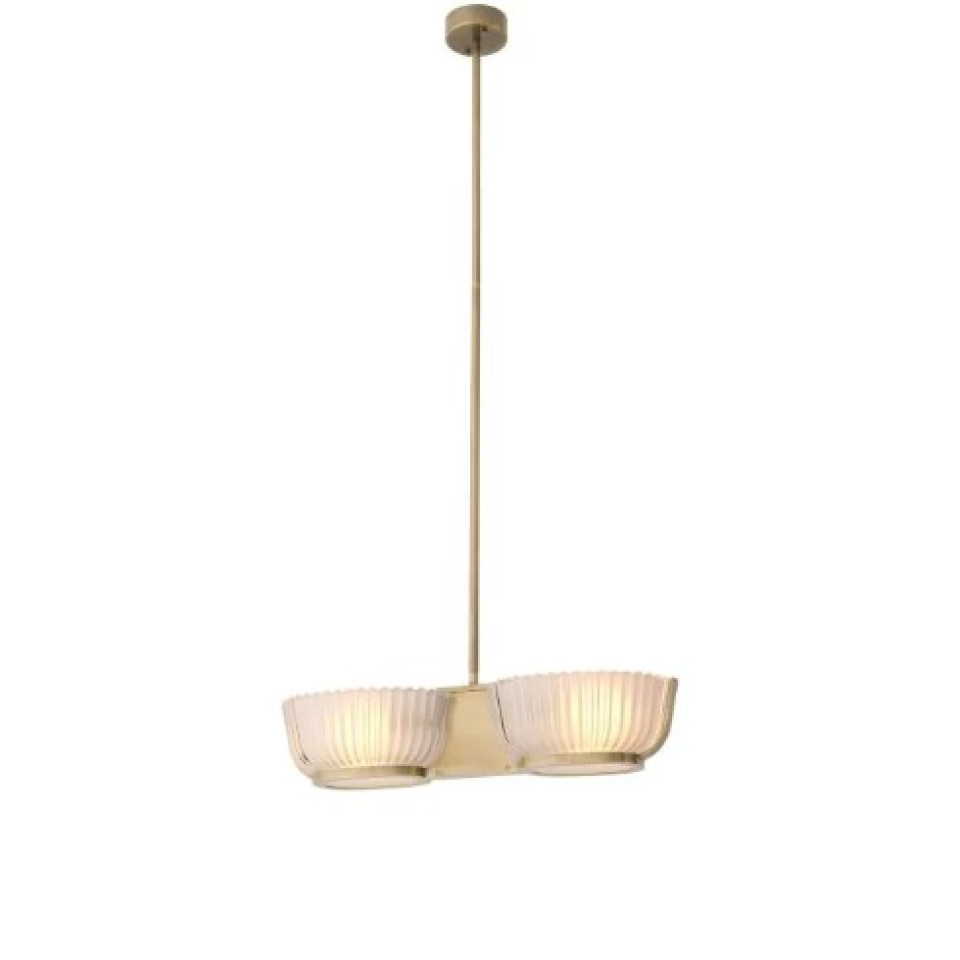 Artos Dubbel Taklampa Mässing/Glas 67,5cm