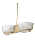 Artos Dubbel Taklampa Mässing/Glas 67,5cm