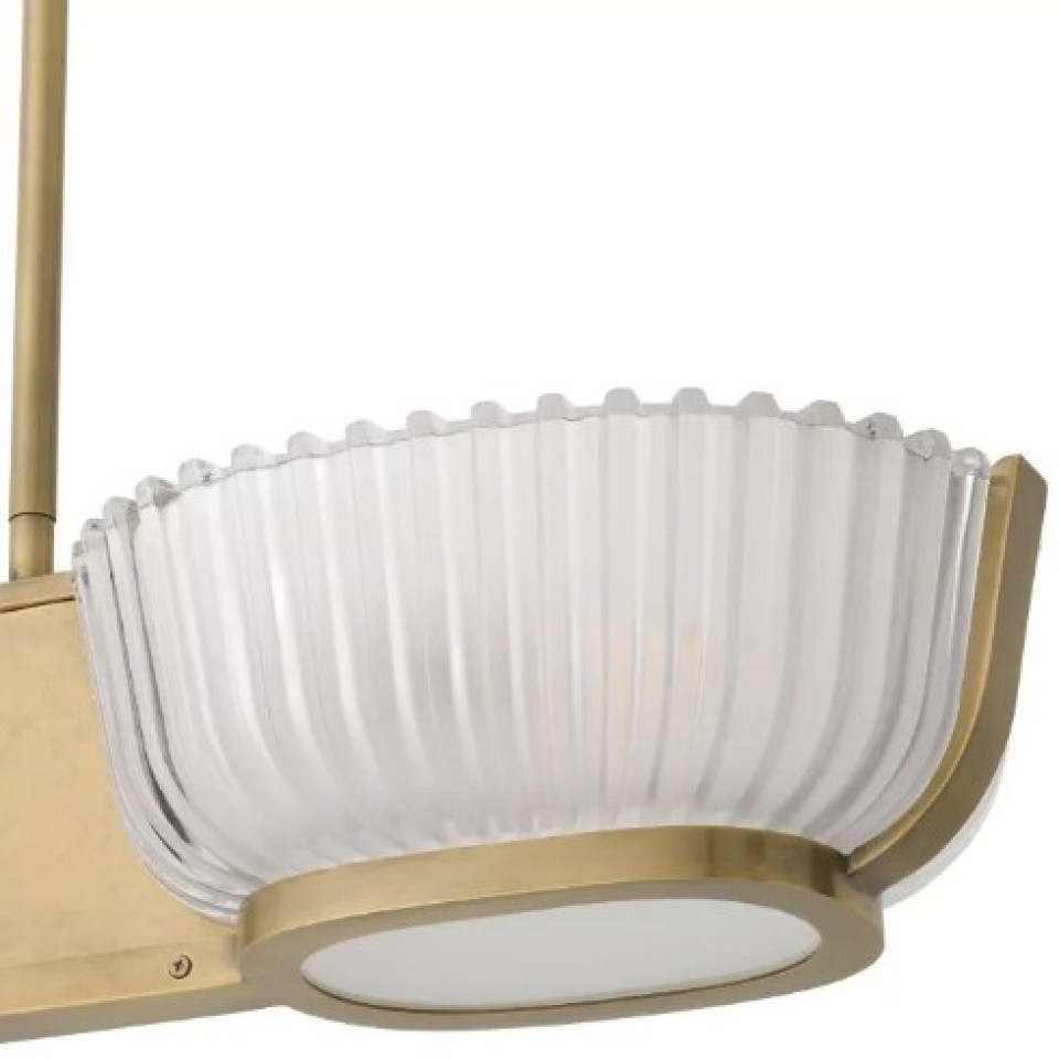 Artos Dubbel Taklampa Mässing/Glas 67,5cm