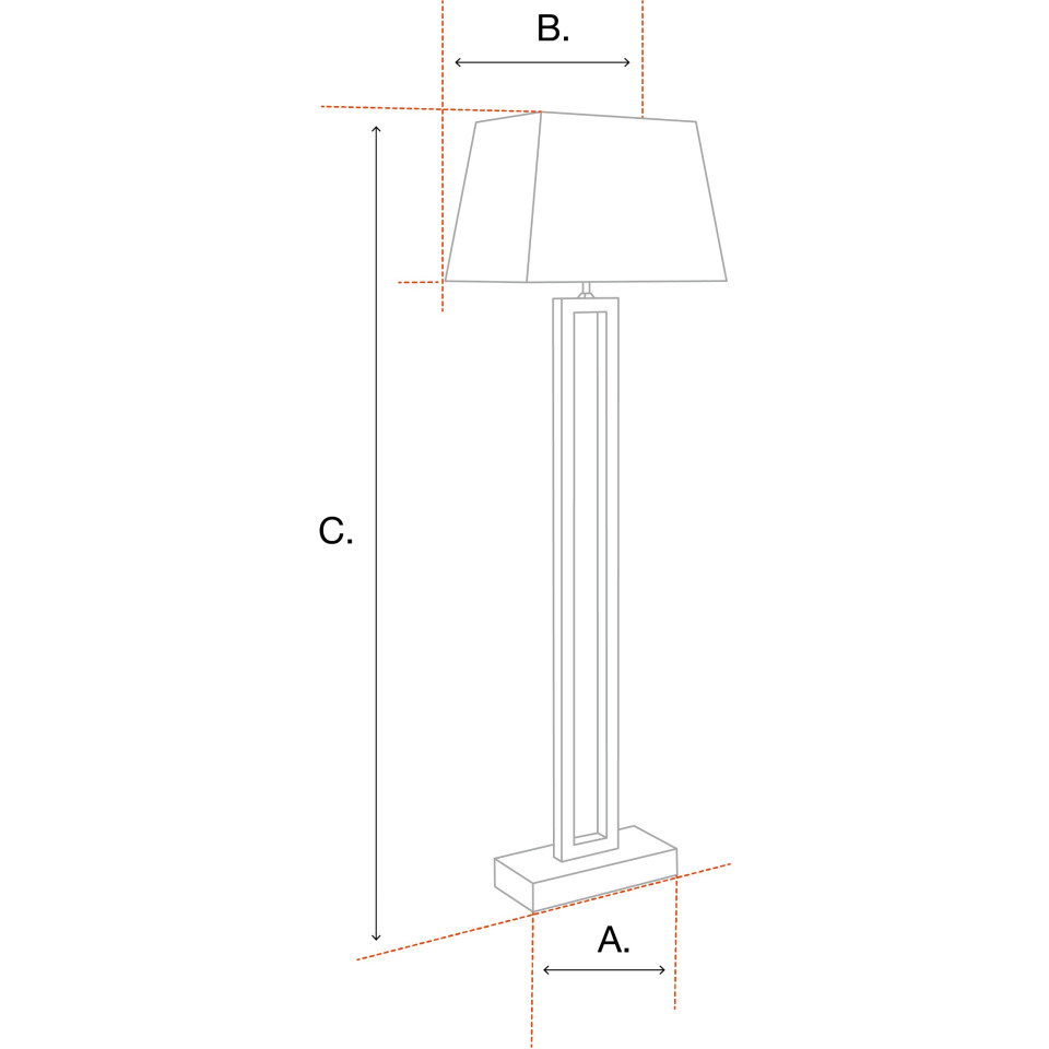 Asta Golvlampa Mässing/Marmor 205cm