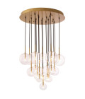 Aulani Chandelier Brass/Glass 80cm