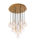 Aulani Chandelier Brass/Glass 80cm
